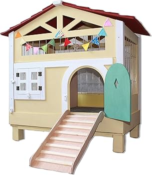 Amazon | もちつき うさぎ用ケージ 壱番館 北欧デザインペットハウス