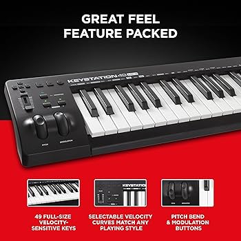 Amazon.com: M-AUDIO Keystation 49 MK3 - Synth Action 49 Key USB