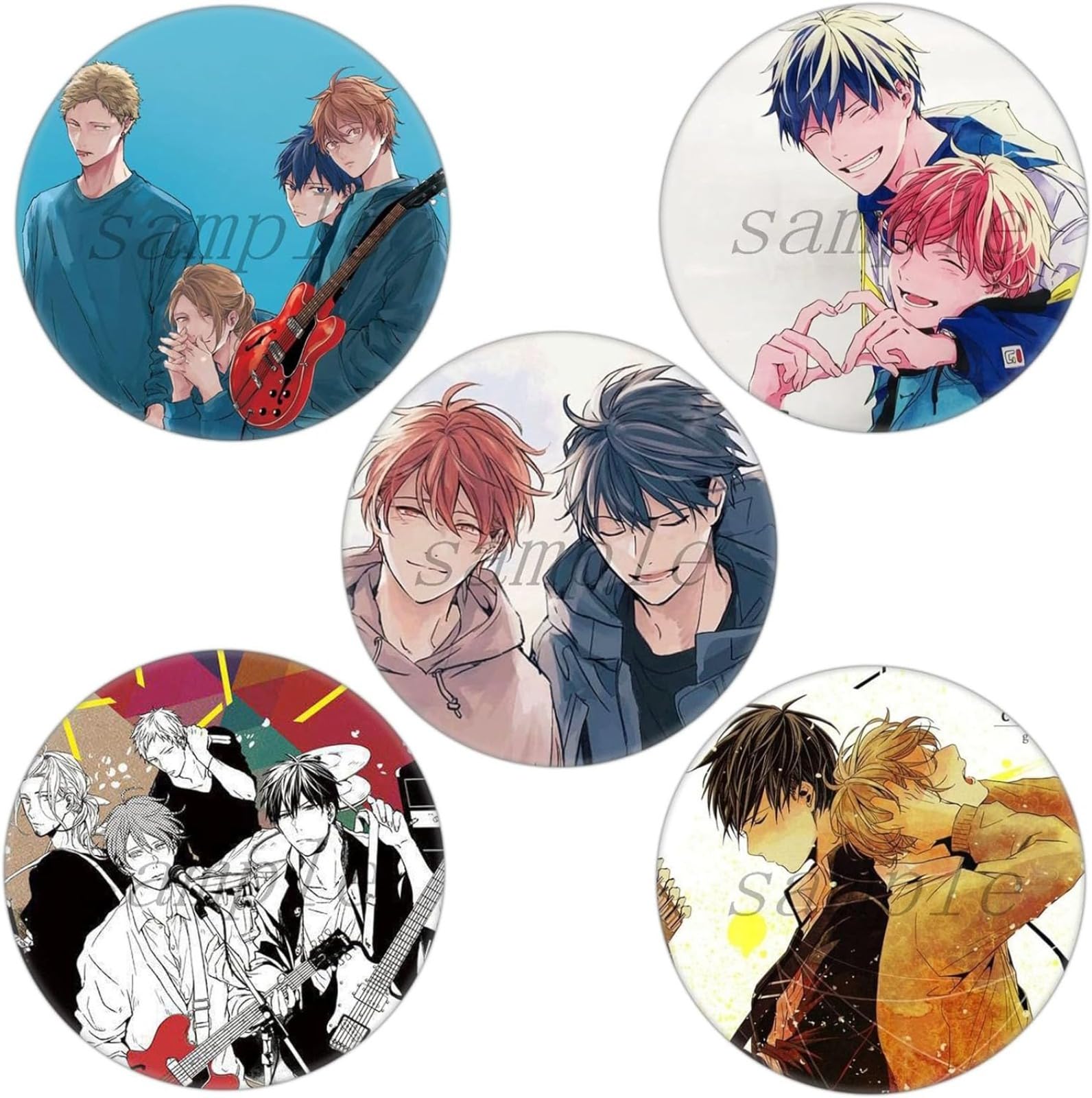 ギヴン】佐藤真冬 イラスト展 缶バッジ 原作画 ギヴン】佐藤真冬