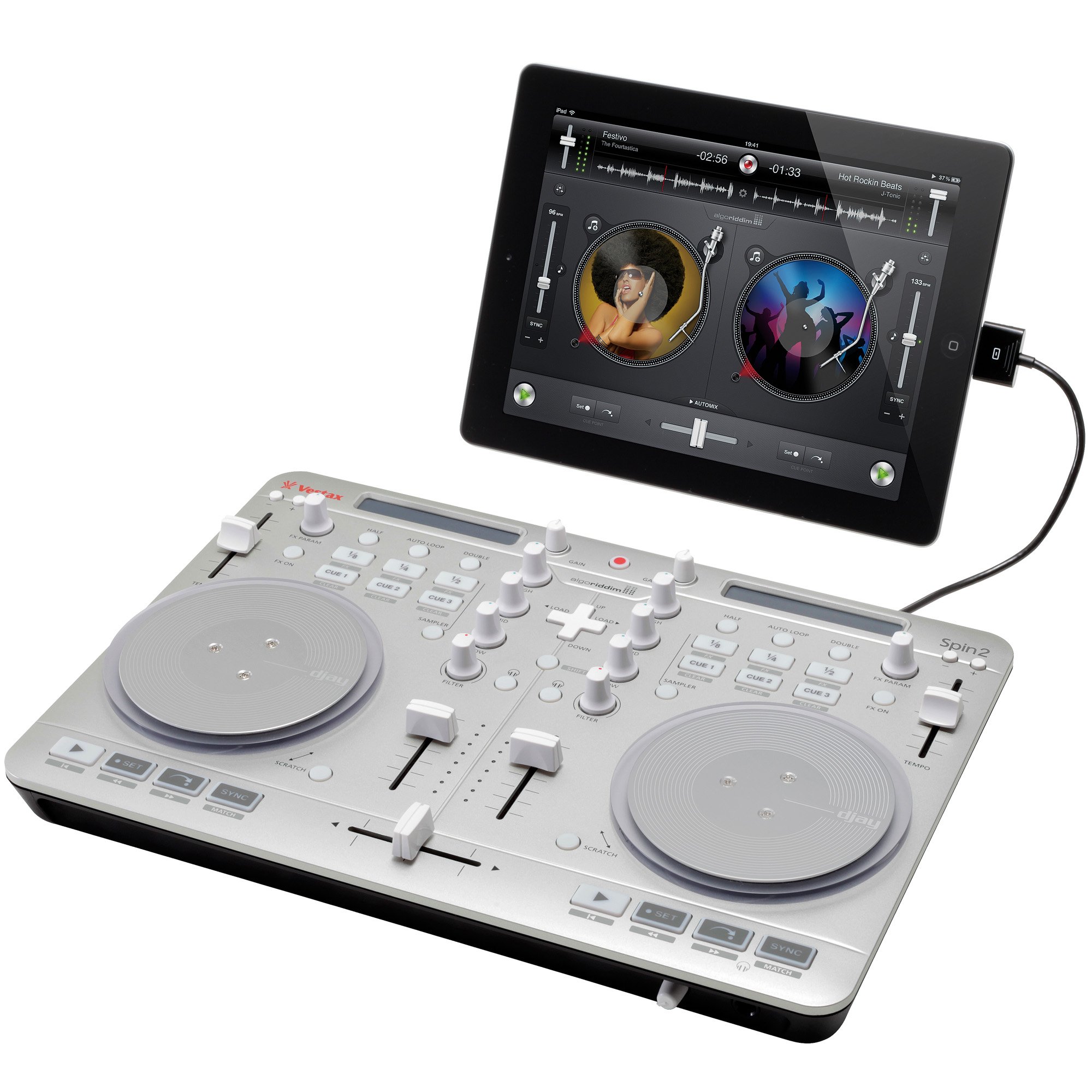 Amazon | Vestax DJコントローラー Spin2 シルバー iPhone/iPad/iPod