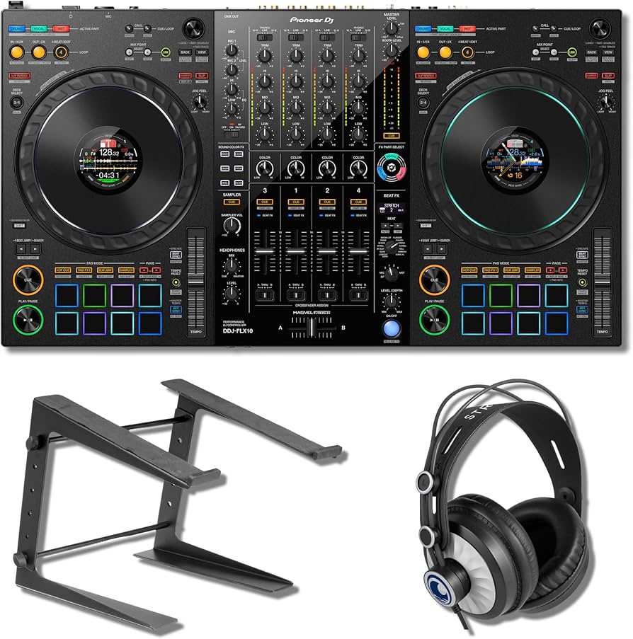Amazon.com: Pioneer DDJ-FLX10 4 組DJ 控制器,附StreamEye Cans50
