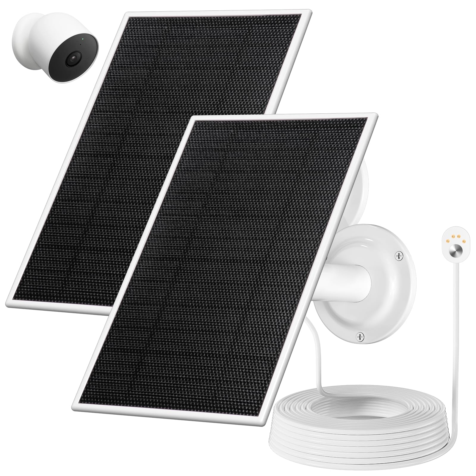 お買い得品 Google Nestカメラ用ソーラーパネル、アップグレードされた