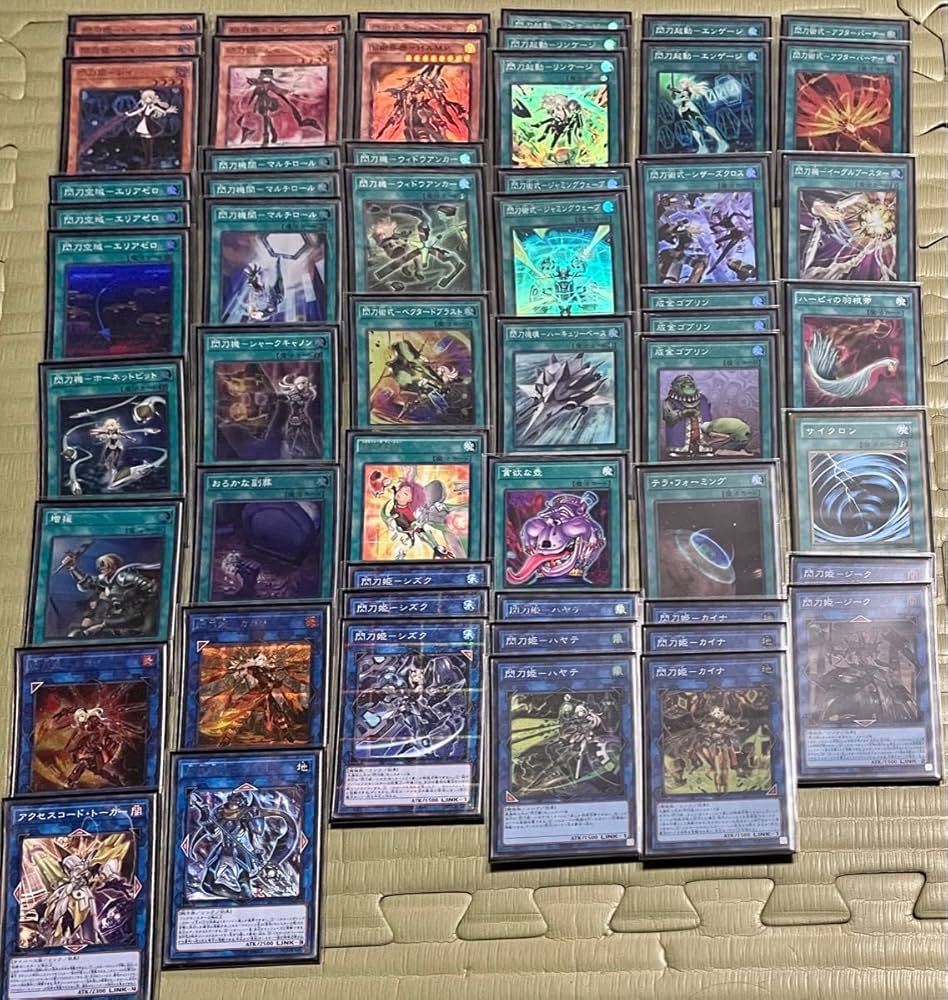 遊戯王 閃刀姫デッキ 構築済みデッキ フルシク 2重スリーブ 40枚+15