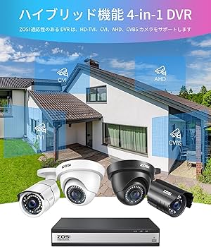 Amazon.co.jp: ZOSI 防犯レコーダー 1080p 防犯レコーダー 16ch hdd4tb