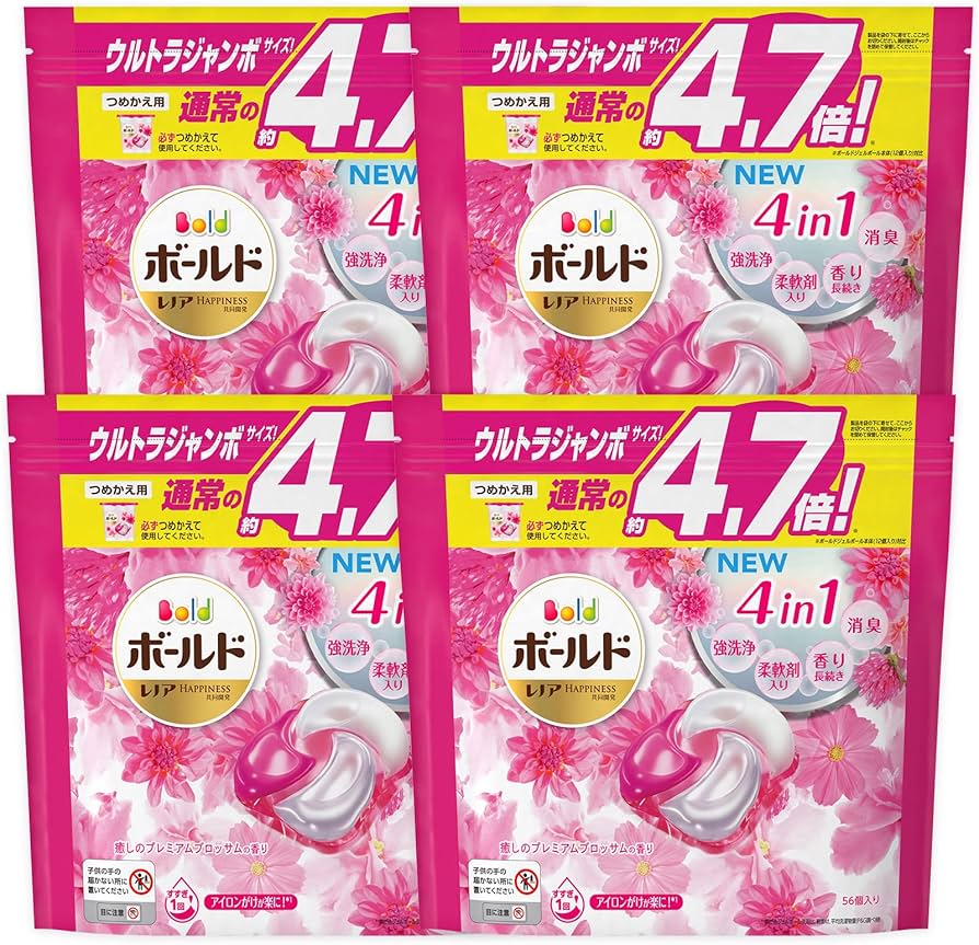 Amazon | [ケース販売] ボールド 洗濯洗剤 ジェルボール4D プレミアム