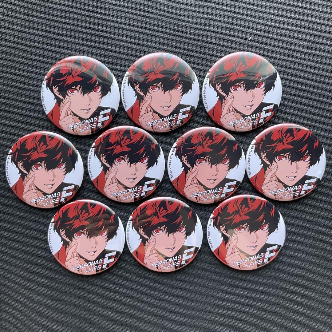 ペルソナ5 特別ビジュアル BIG缶バッジ 主人公 雨宮蓮 明智吾郎 今雨宮