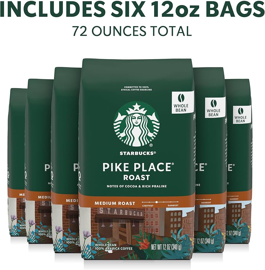 Amazon.com : Starbucks Whole Coffee Beans, Medium Roast Hot or