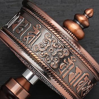 Amazon｜手回し仏教マニ車 チベットマニ車 仏教マニ車 手持ちマニ車