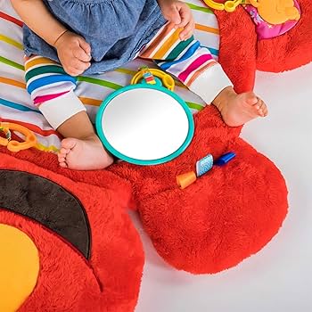 Amazon.com : Starts Sesame Street Tummy Time Elmo Prop Mat with 3