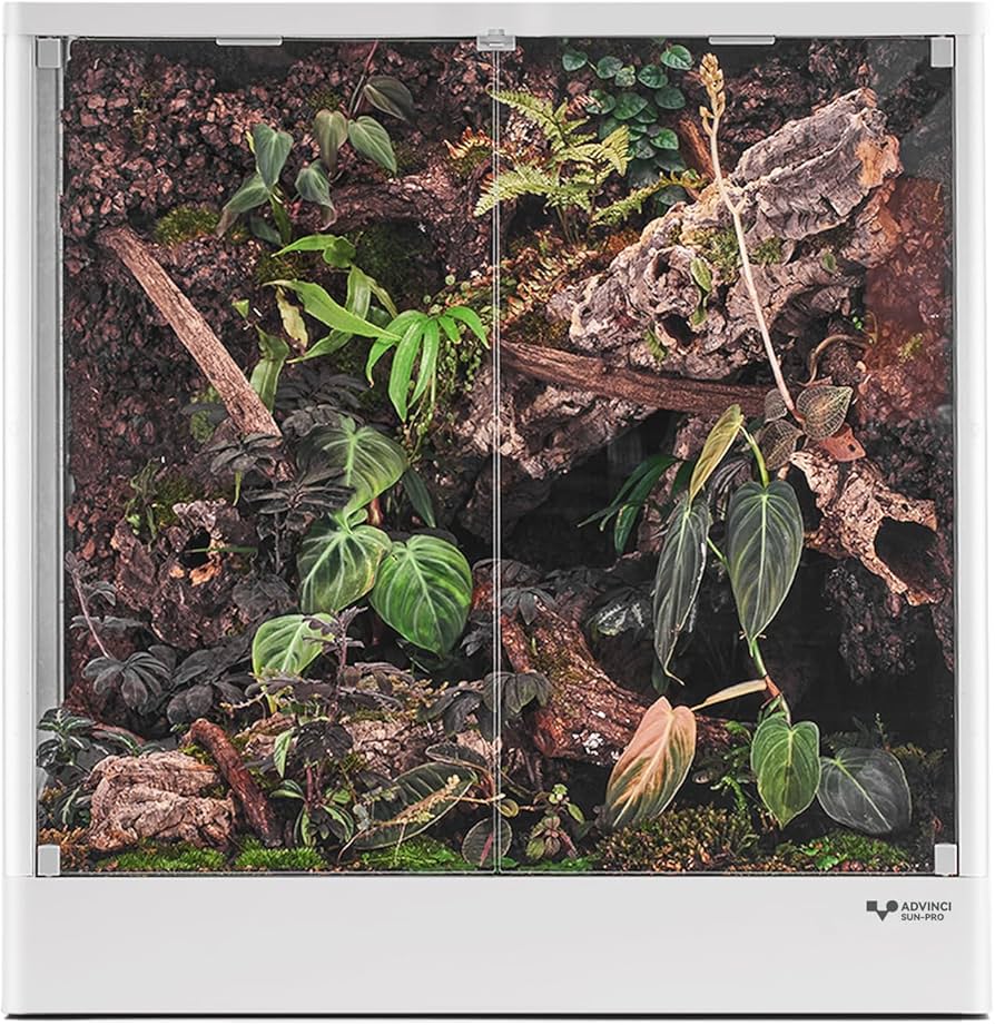 Amazon | ADVINCI 爬虫類飼育ケージ 60×45×60cm 162L 強化ガラス完全