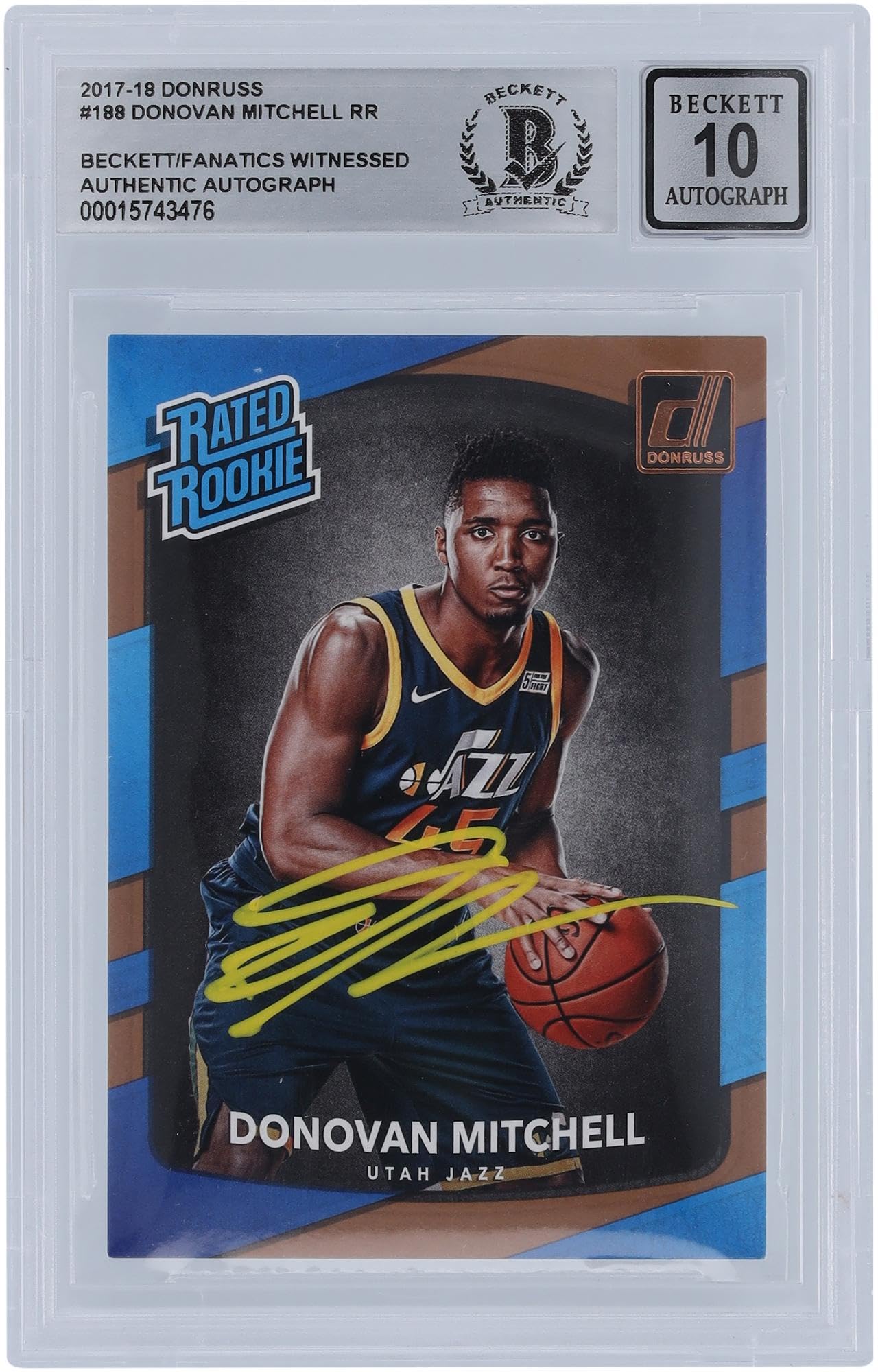 Donovan Mitchell rookie jsy auto /75シリ Donovan Mitchell rookie