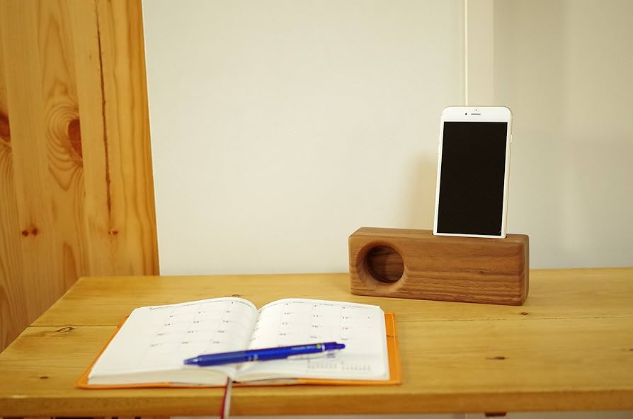 Amazon.co.jp: iPhone 木製スピーカースタンド 電源不要 plusにも対応