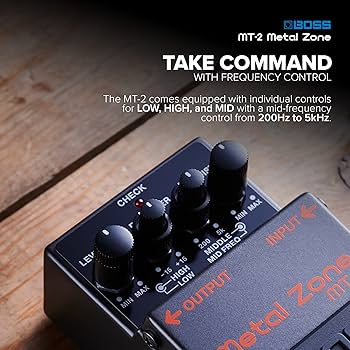 Amazon.com: Boss MT-2 Metal Zone Distortion Guitar Pedal : Musical