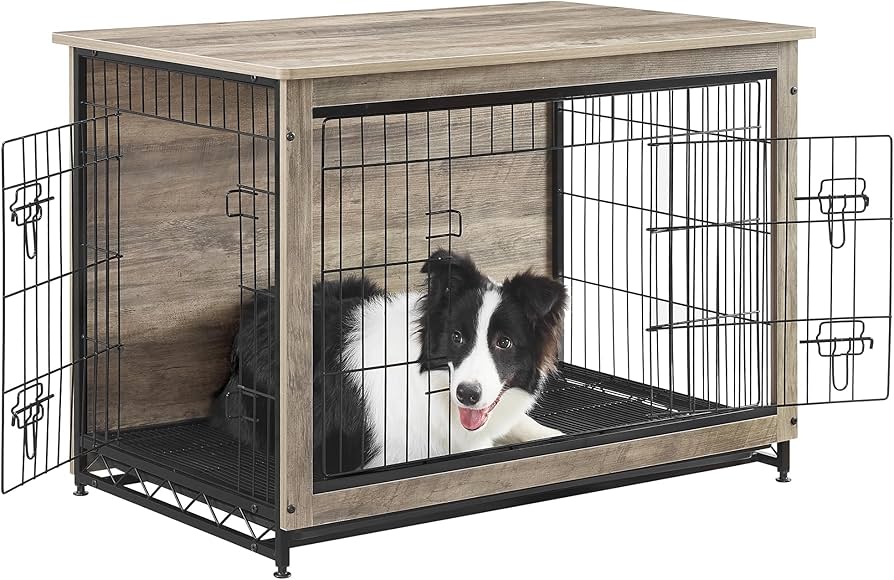 Amazon.co.jp: FEANDREA 犬 ケージ 木目調 ウッディサークル