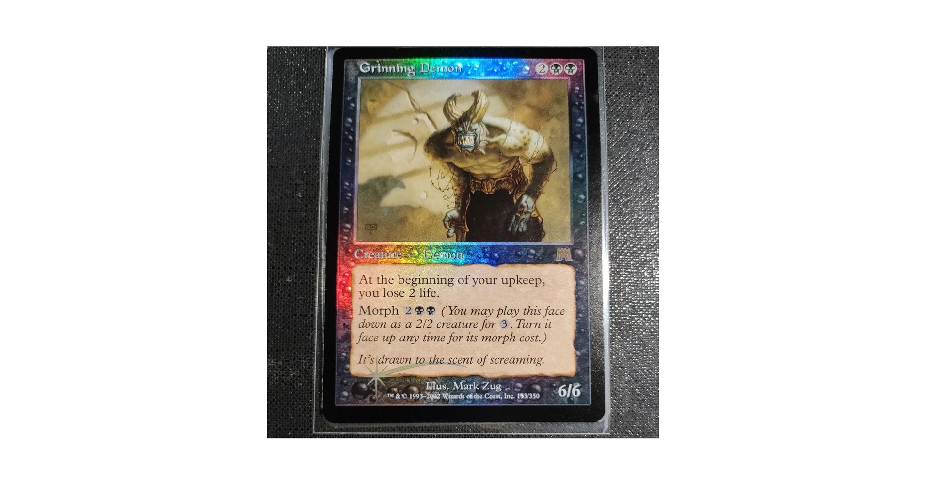 にやにや笑いの悪魔 foil Foil】《にやにや笑いの悪魔/Grinning Demon