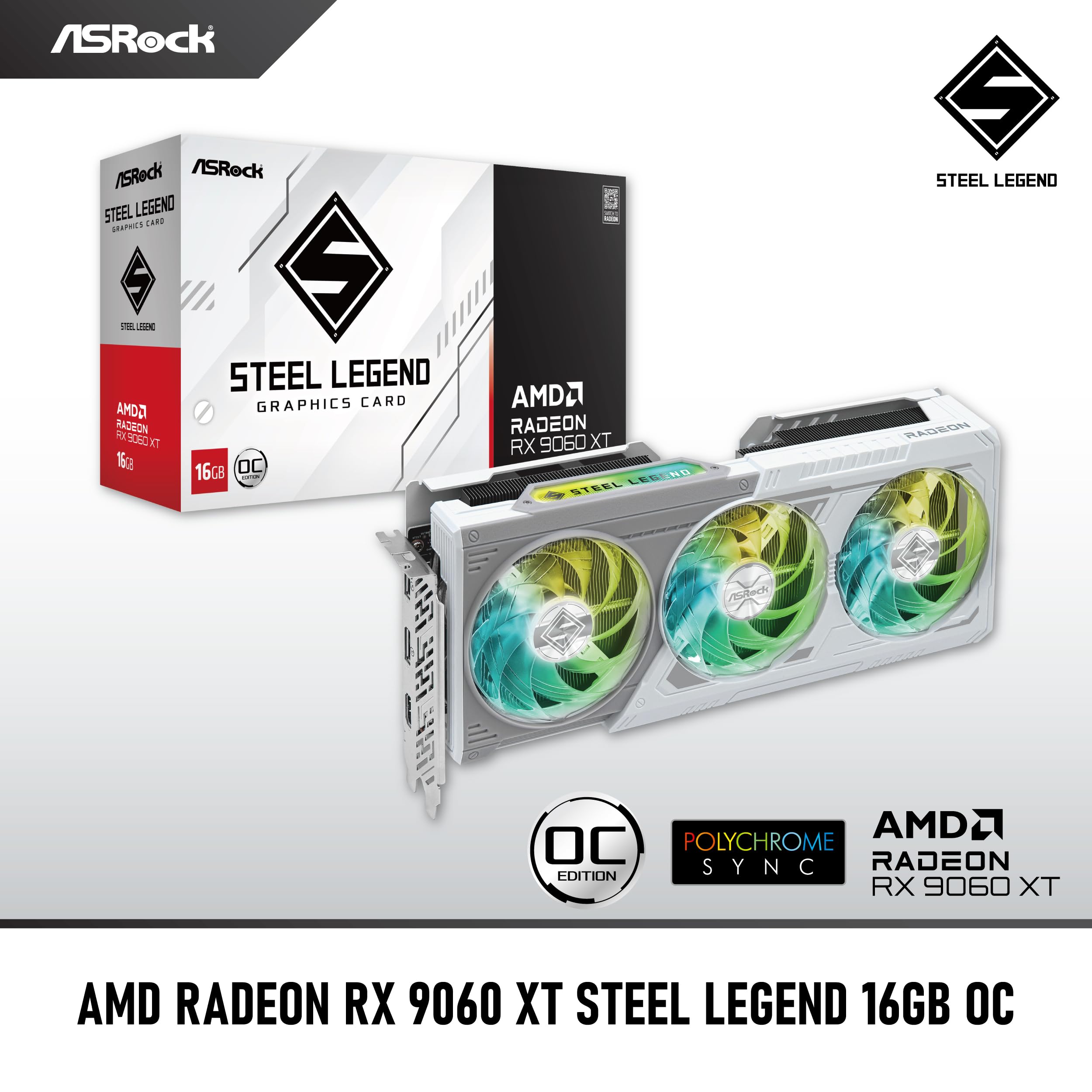 12/20まで Asrock Radeon RX9060XT 16GB 納品書付 ASRock Radeon RX
