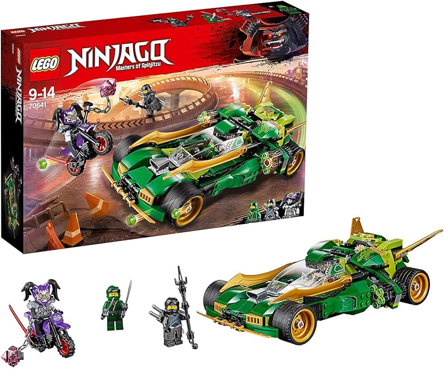 Amazon.com: Ninjago Ninja Nightcrawler, Bike & Car with Shooter