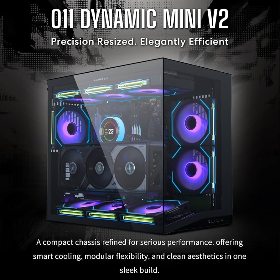 Amazon.com: LIAN LI O11D MINI V2 Flow | Compact ATX Mid-Tower