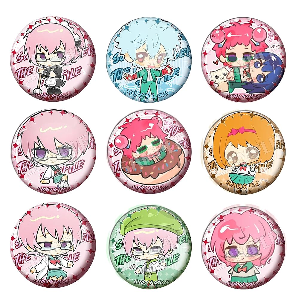 斉木楠雄のΨ難 アニメイトカフェ 缶バッジ 斉木空助 8点セット（一部難