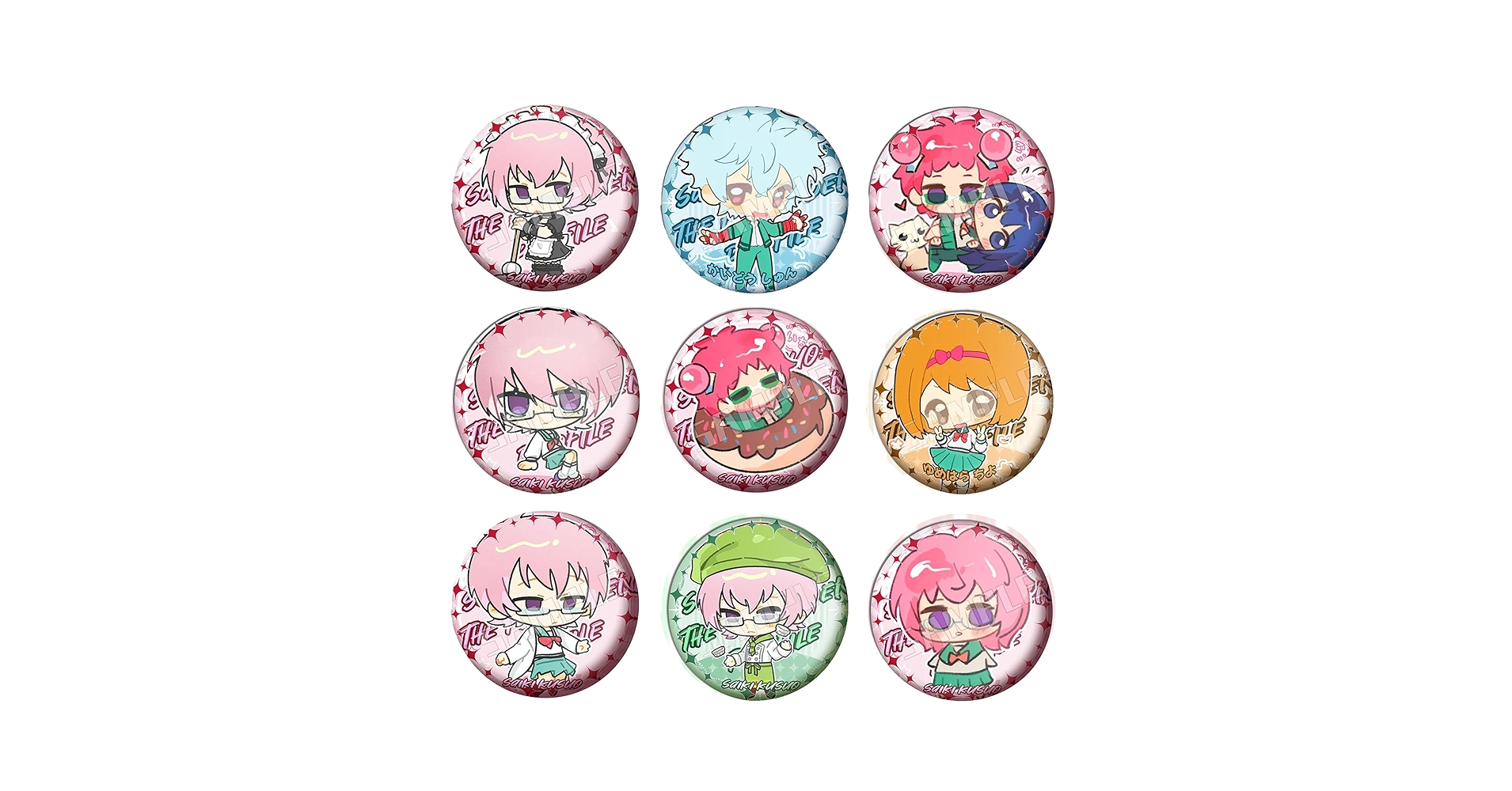 斉木楠雄のΨ難 ジャンプショップ 缶バッジ5個セット 斉木楠雄のΨ