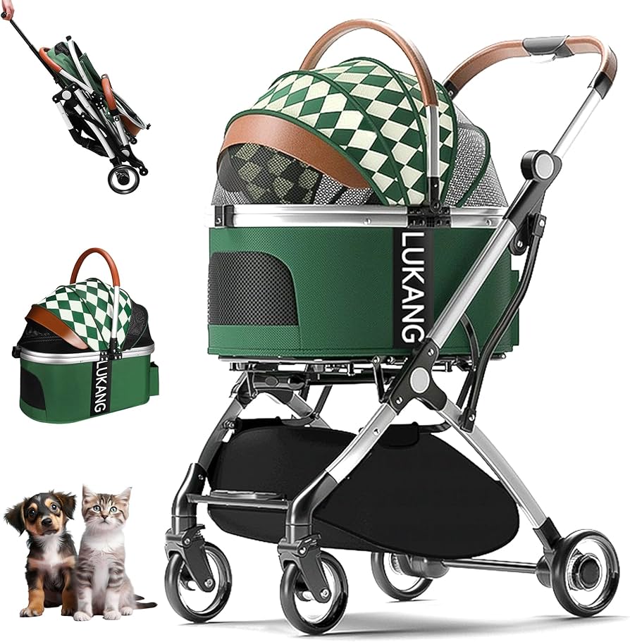 Amazon.co.jp: Lukang ペットカート 360°回転前輪、後輪ブレーキ 分離