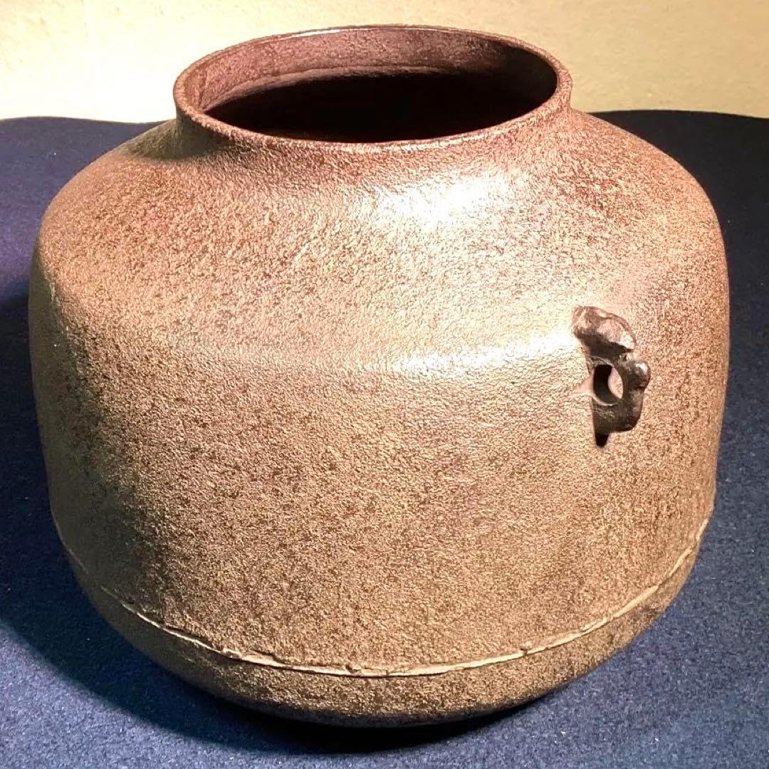 ☆門脇喜平 利休好阿弥陀堂釜 鐶付鬼面 釜鐶付 茶道具