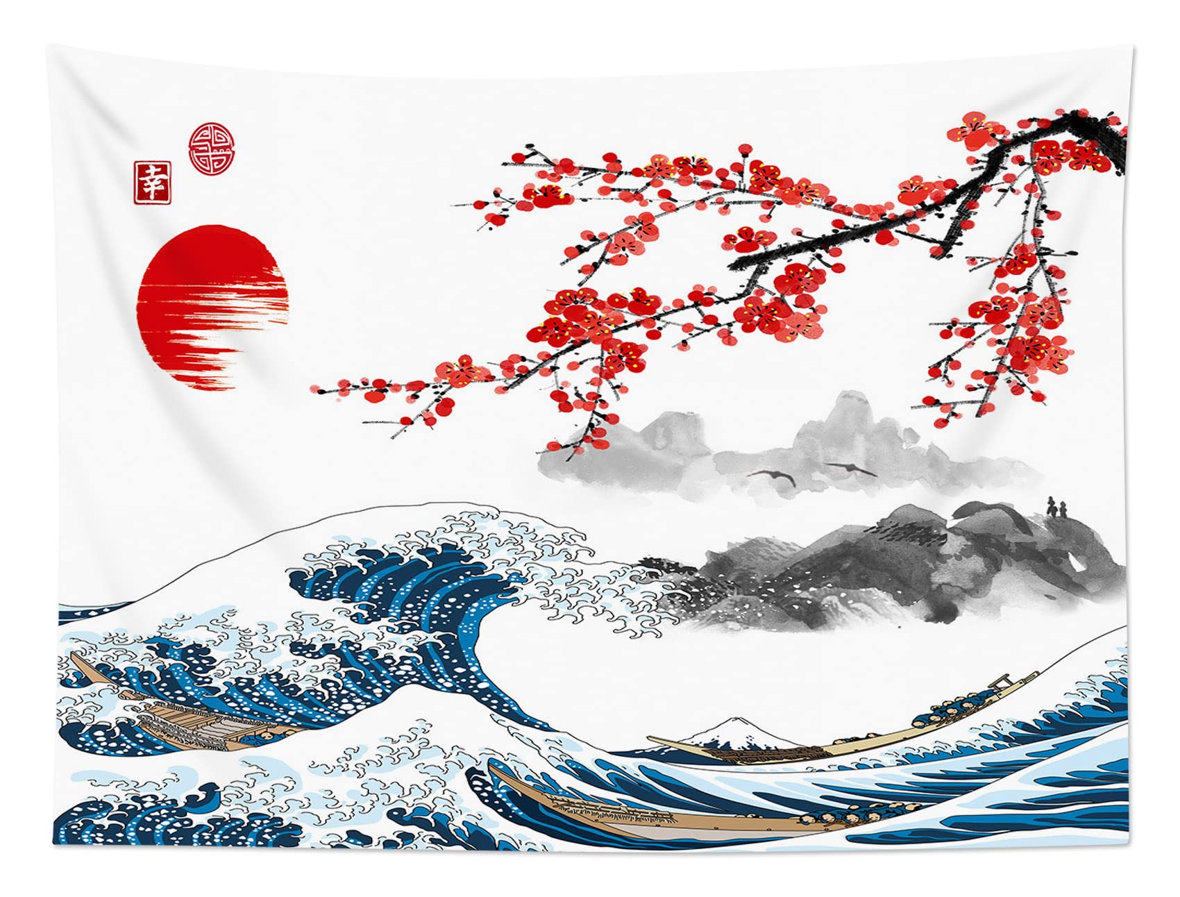 真作】掛軸 幽玄の山水 静けさに包まれた渓谷 水墨の調べ 幽寂の風景