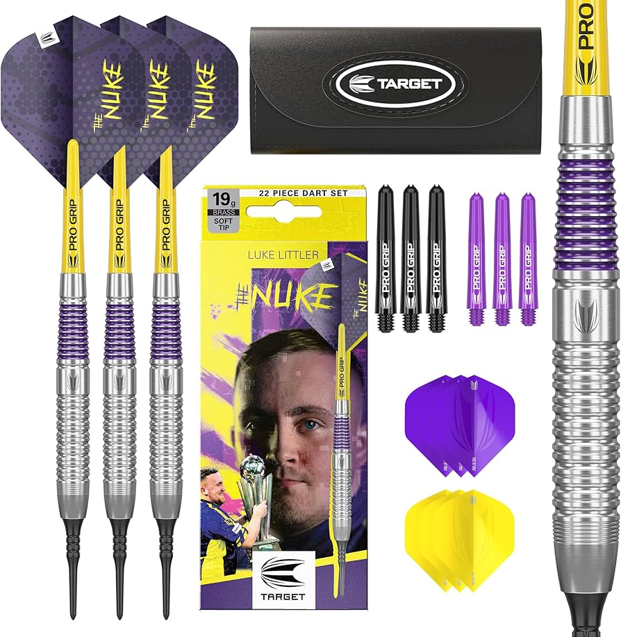 Amazon.com: Target Darts Luke Littler Brass Soft Tip Darts Set