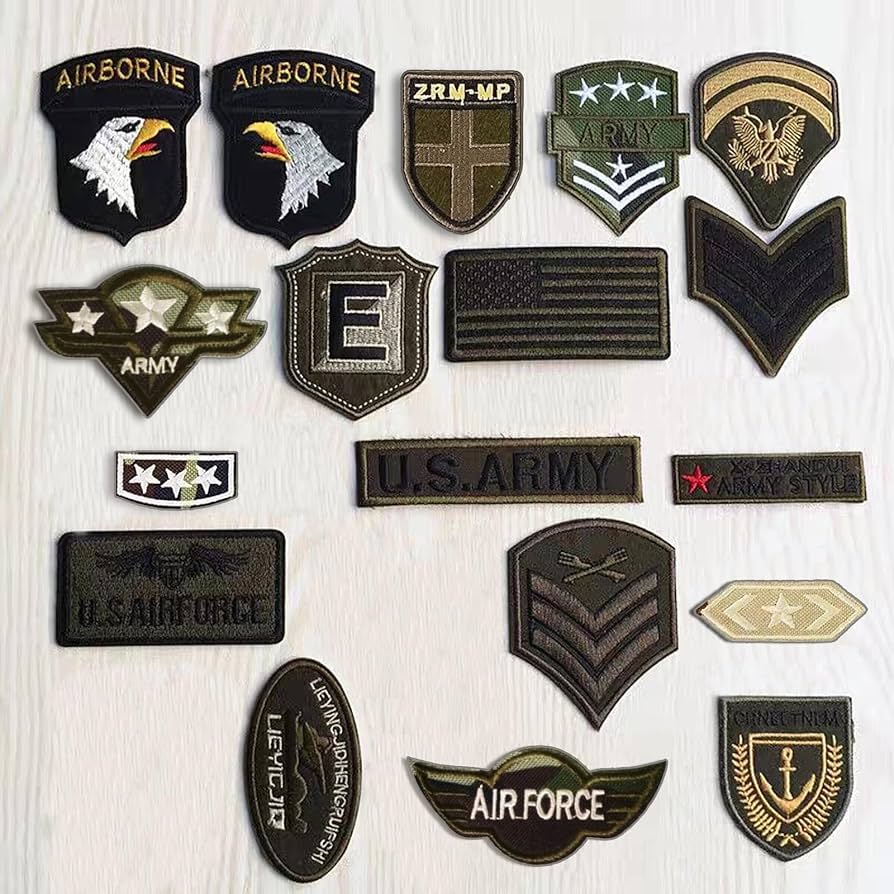 ミリタリー刺繍パッチ8枚セット