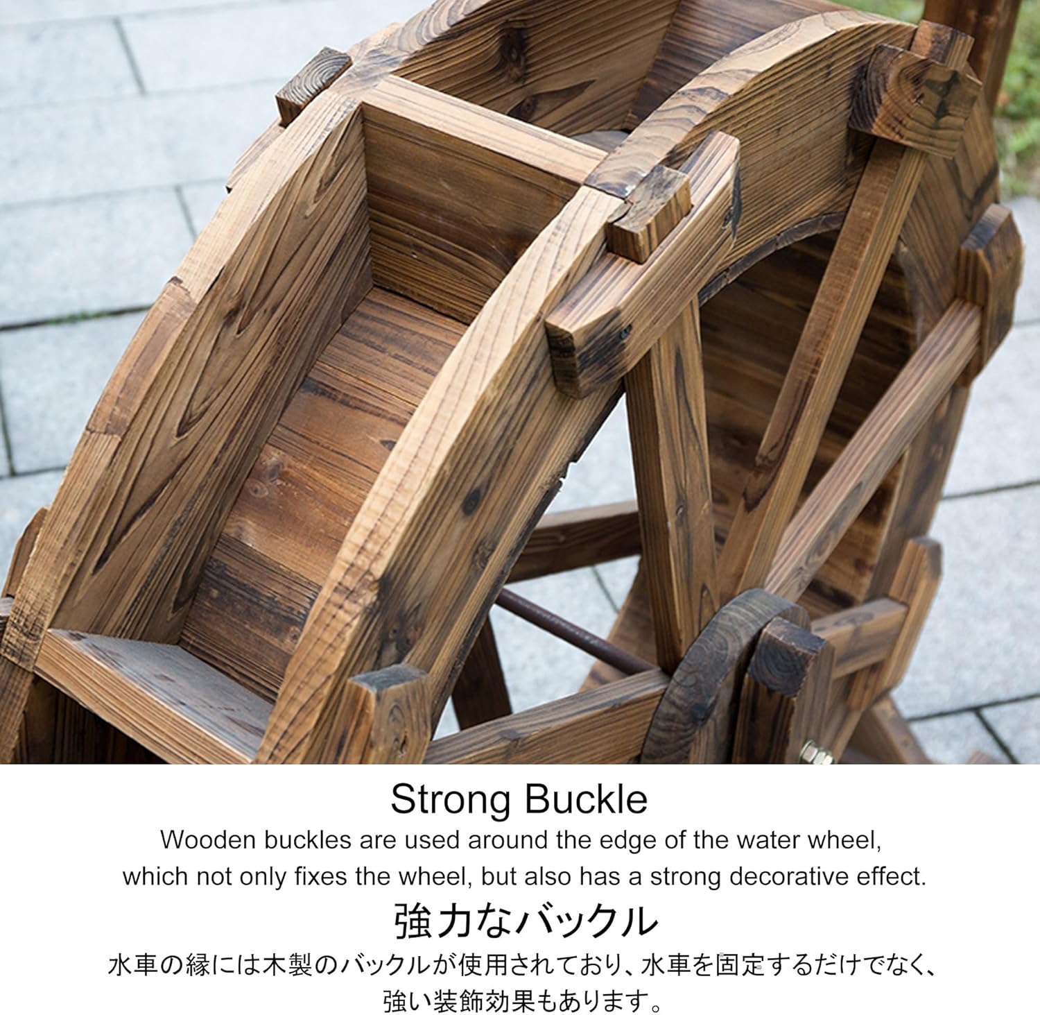 木製水車水車噴水、庭、プール滝スタンド、庭の装飾、ウォーター