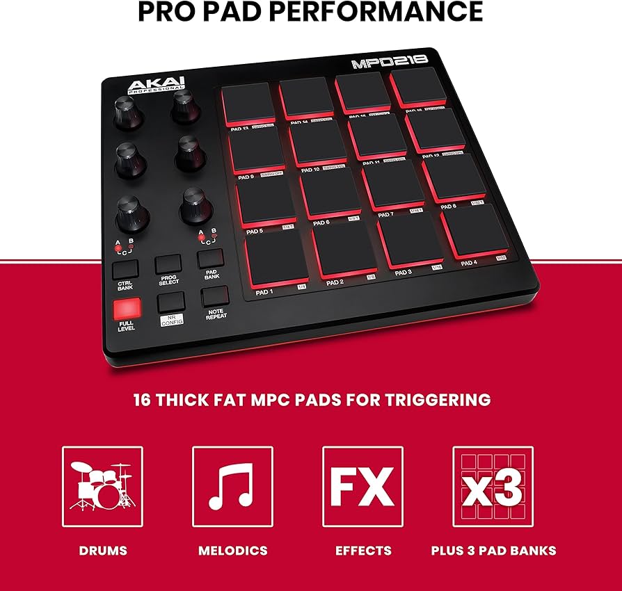 Amazon.co.jp: Akai Professional USB MIDIコントローラー 16のMPC