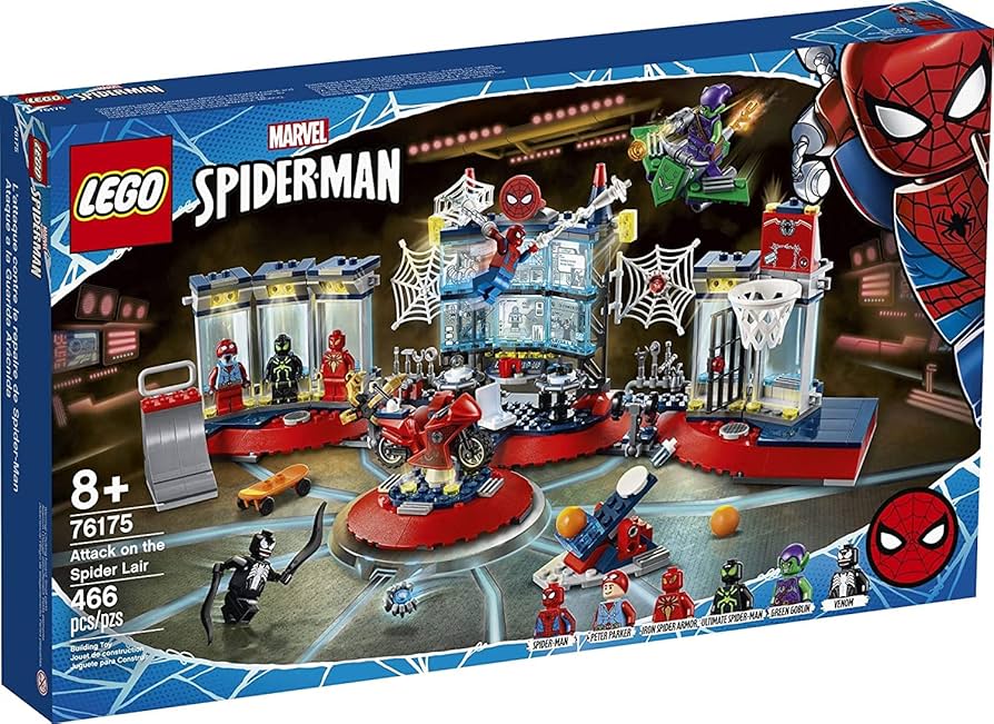Amazon.com: LEGO Marvel Spider-Man Attack on The Spider Lair 76175