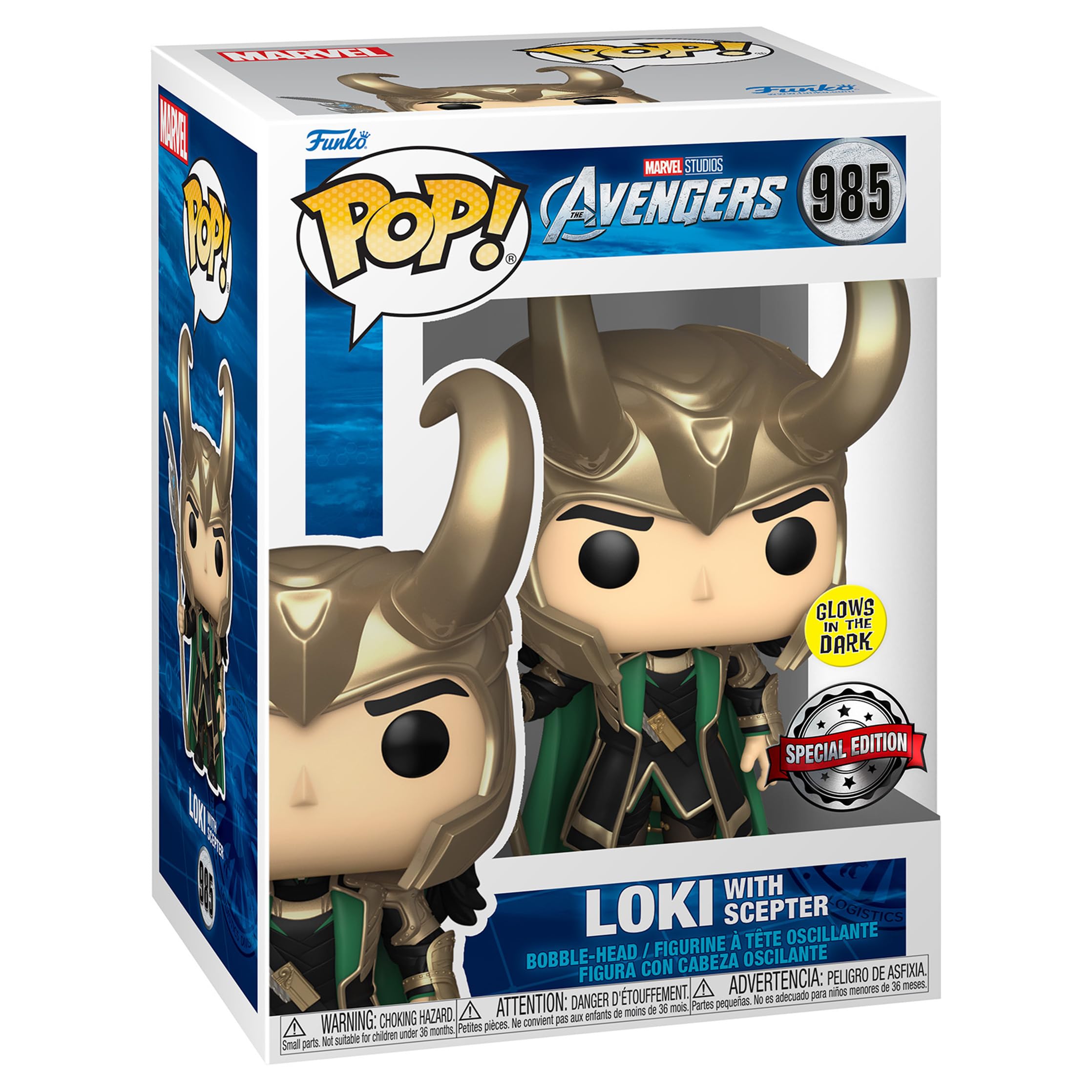 Amazon.com: Funko Loki with Scepter (Glow in The Dark) (Special