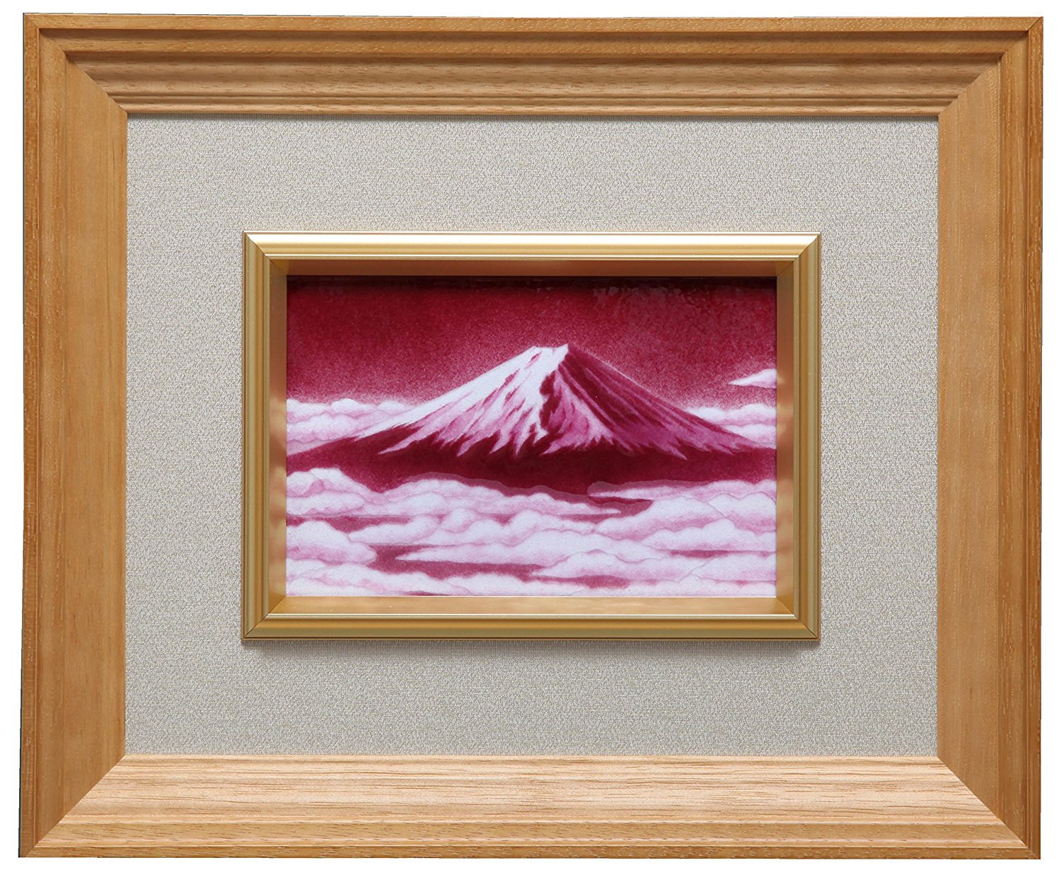 Amazon.co.jp: 七宝焼 新赤富士 額 46 113-02 : ホーム＆キッチン