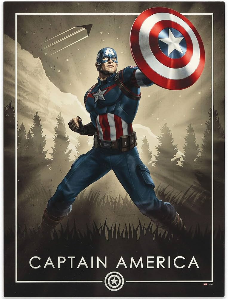 Amazon.com: Open Road Brands Marvel Avengers Captain America Wall