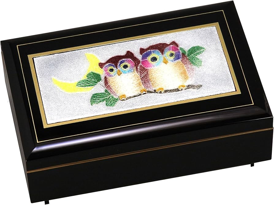 七宝小物入れ 七宝焼きオーバーナイトBOX（小）フクロウ