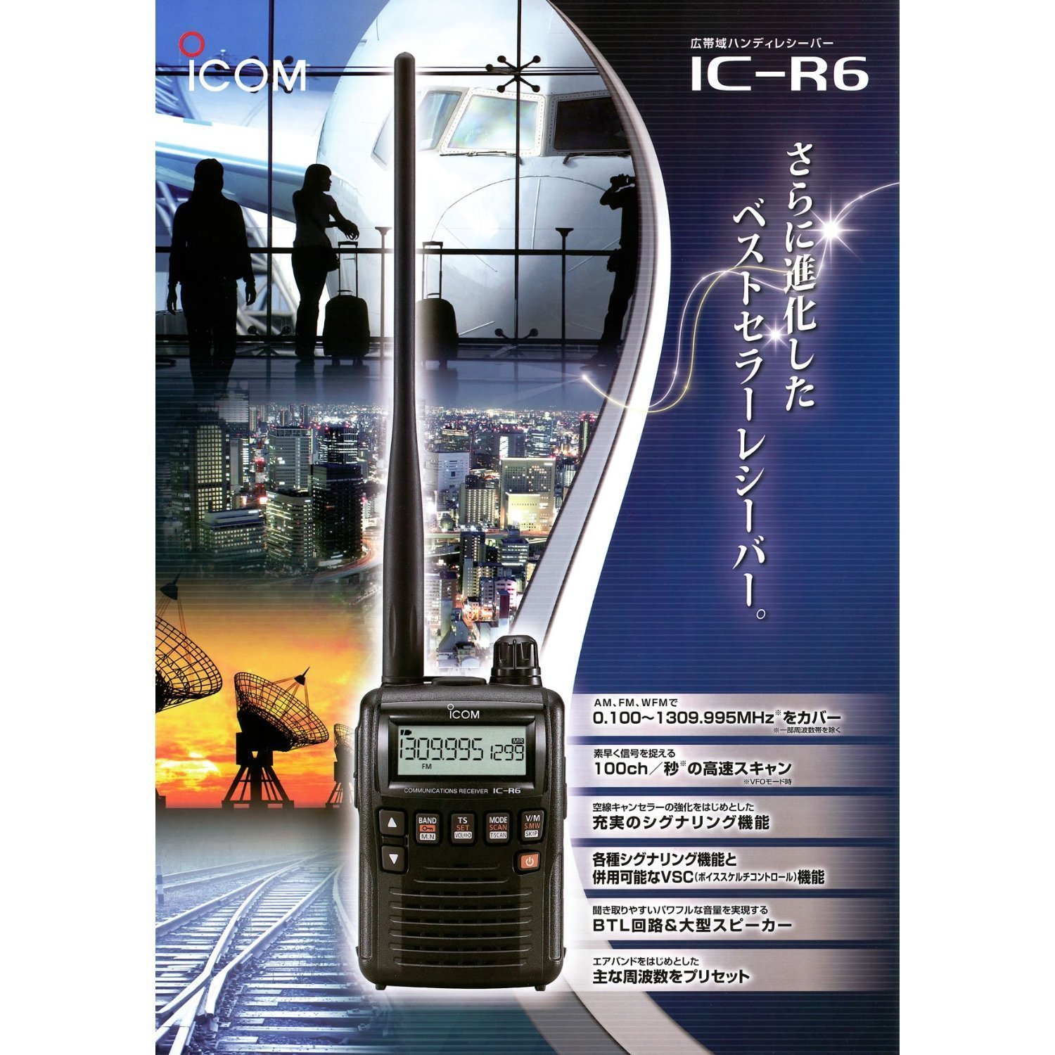Amazon.co.jp: IC-R6 （航空無線周波数メモリ済＆オリジナル航空無線