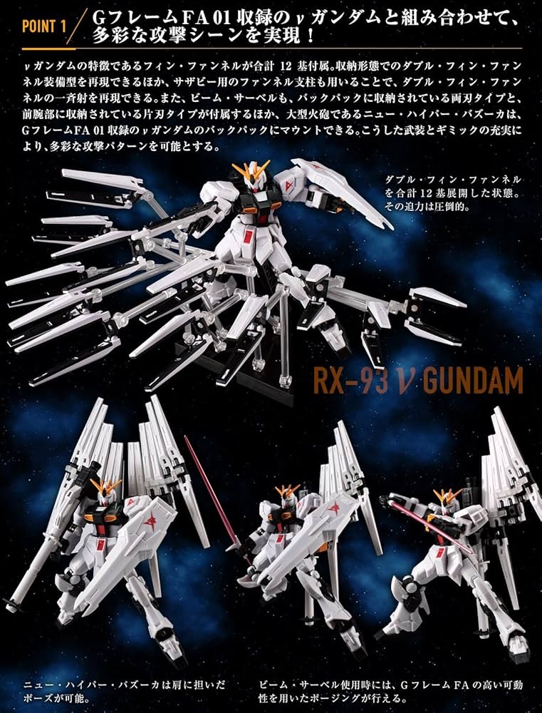 機動戦士ガンダム GフレームFA νガンダム ＆ サザビー オプション