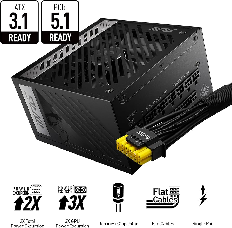 Amazon.com: MSI MPG A850G PCIE5, Fully Modular Compact Gaming 850W