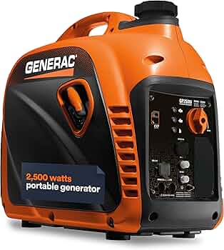 Amazon | Generac 8250 GP2500i 2,500ワット ガス駆動ポータブル