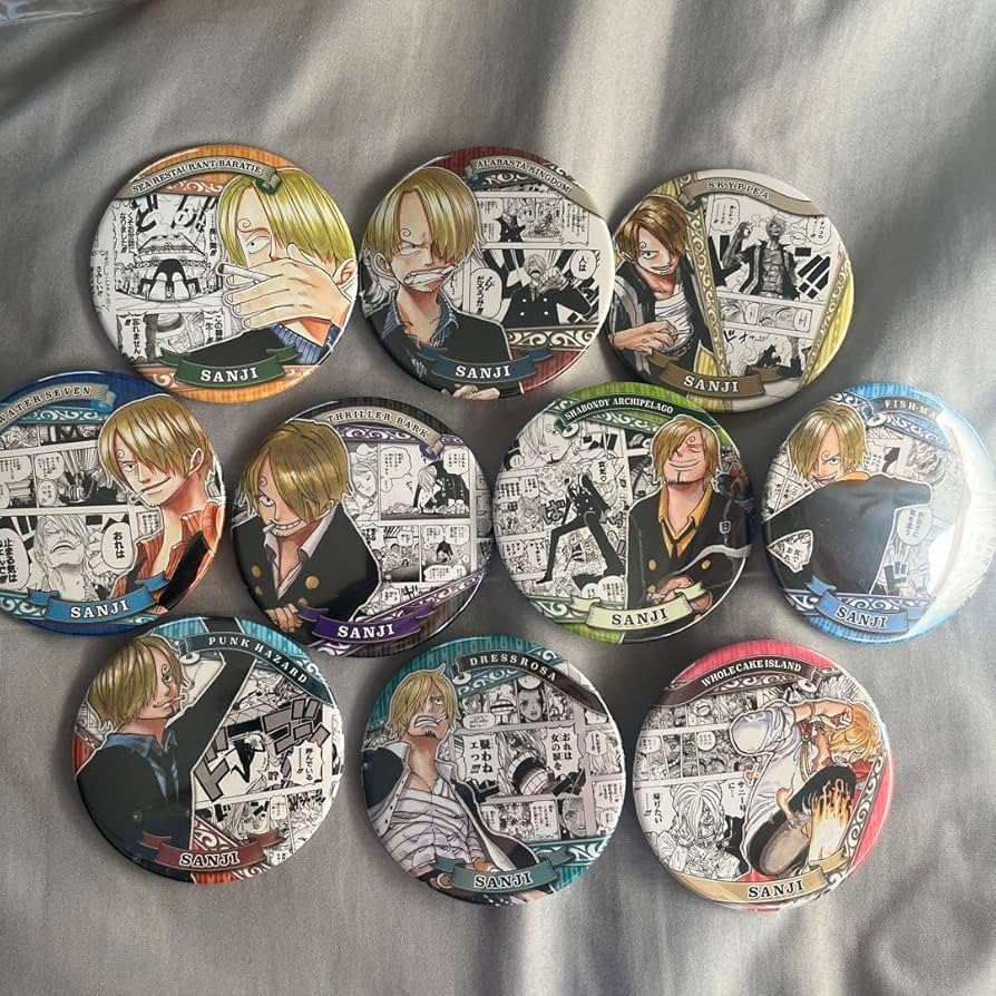ONEPIECE 海賊袋 輩缶バッジ ゾロ サンジ ONEPIECE 海賊袋 輩缶バッジ