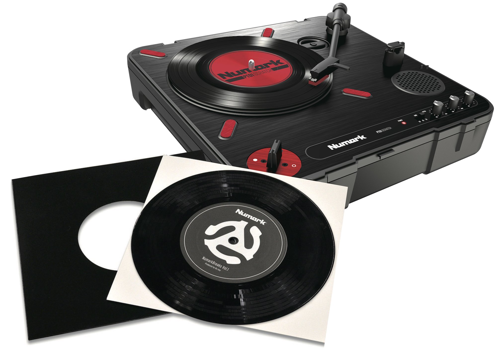 Numark PT01 Scratch + スクラッチ用カスタムフェーダー交換済