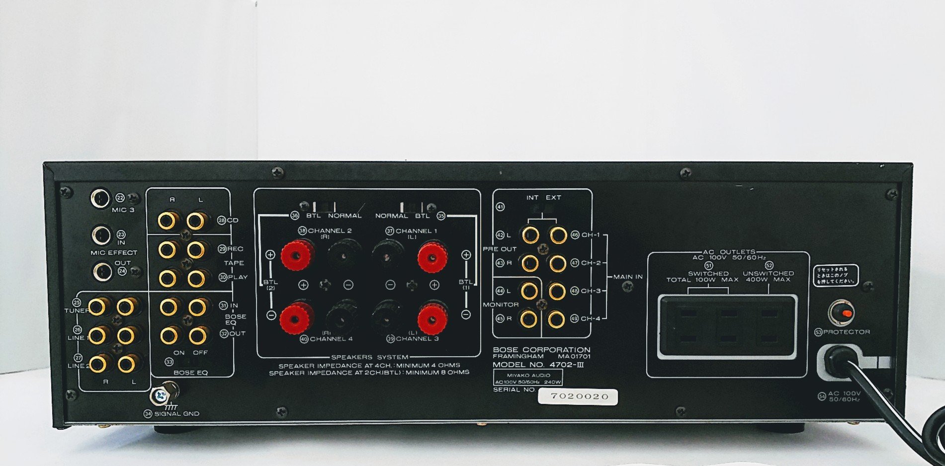 BOSE ボーズ 4702-Ⅲ プリメインアンプ 13福54