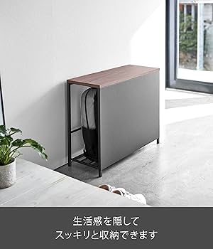 Amazon.co.jp: 山崎実業(Yamazaki) 収納付き 玄関ベンチ ブラック 約