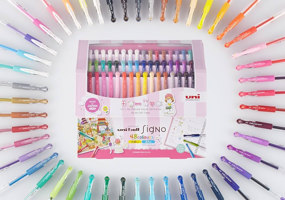 Amazon | Uni 三菱鉛筆 ユニボール シグノ 48色セット 全国2000