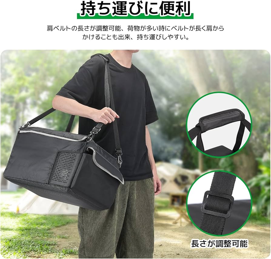 Amazon.co.jp: F40C4TMP 車載冷蔵庫 バッグ 9L 汎用 保冷 持ち運び