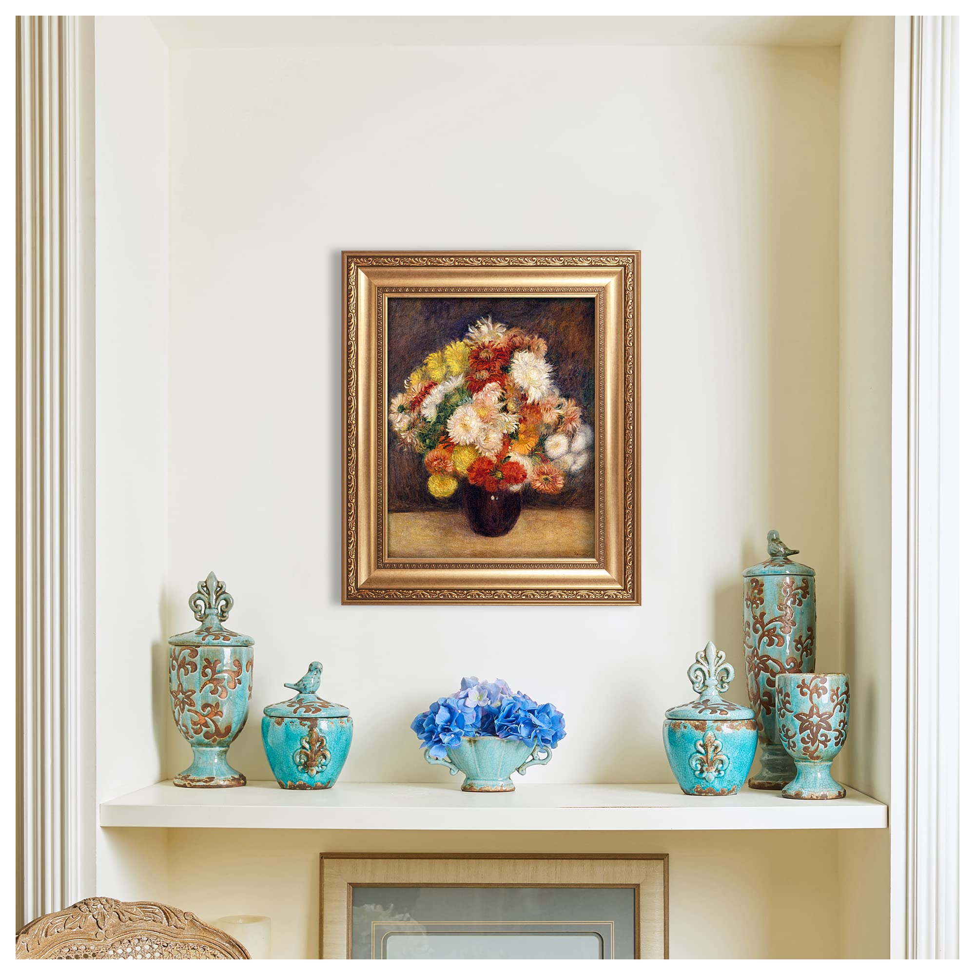 ピエール=オーギュスト・ルノワール 花のある静物 インテリア 額縁