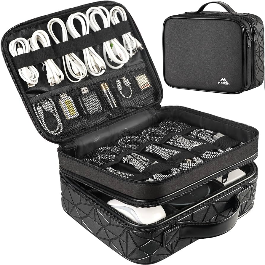 Amazon.com: MATEIN Cord Organizer Case with Adjustable Divider, DJ