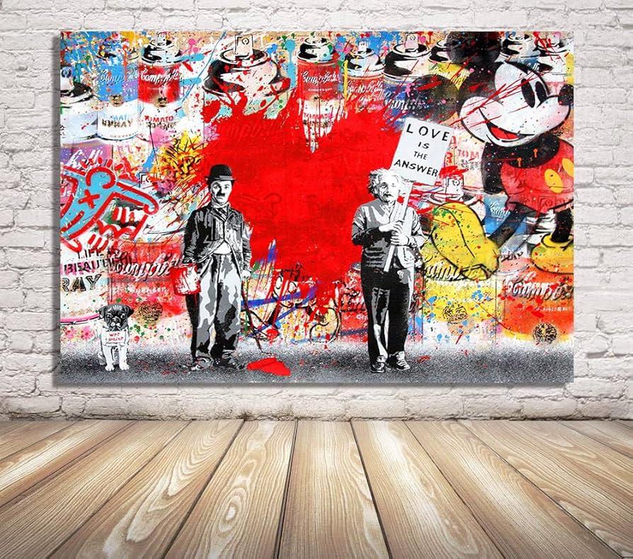 Amazon｜Faicai Art バンクシーグラフィティ ストリートアート ポップ