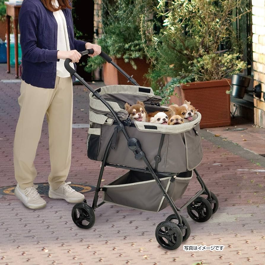 Amazon | ジェックス わんわんカート 多頭用DXplus 広々バスケット